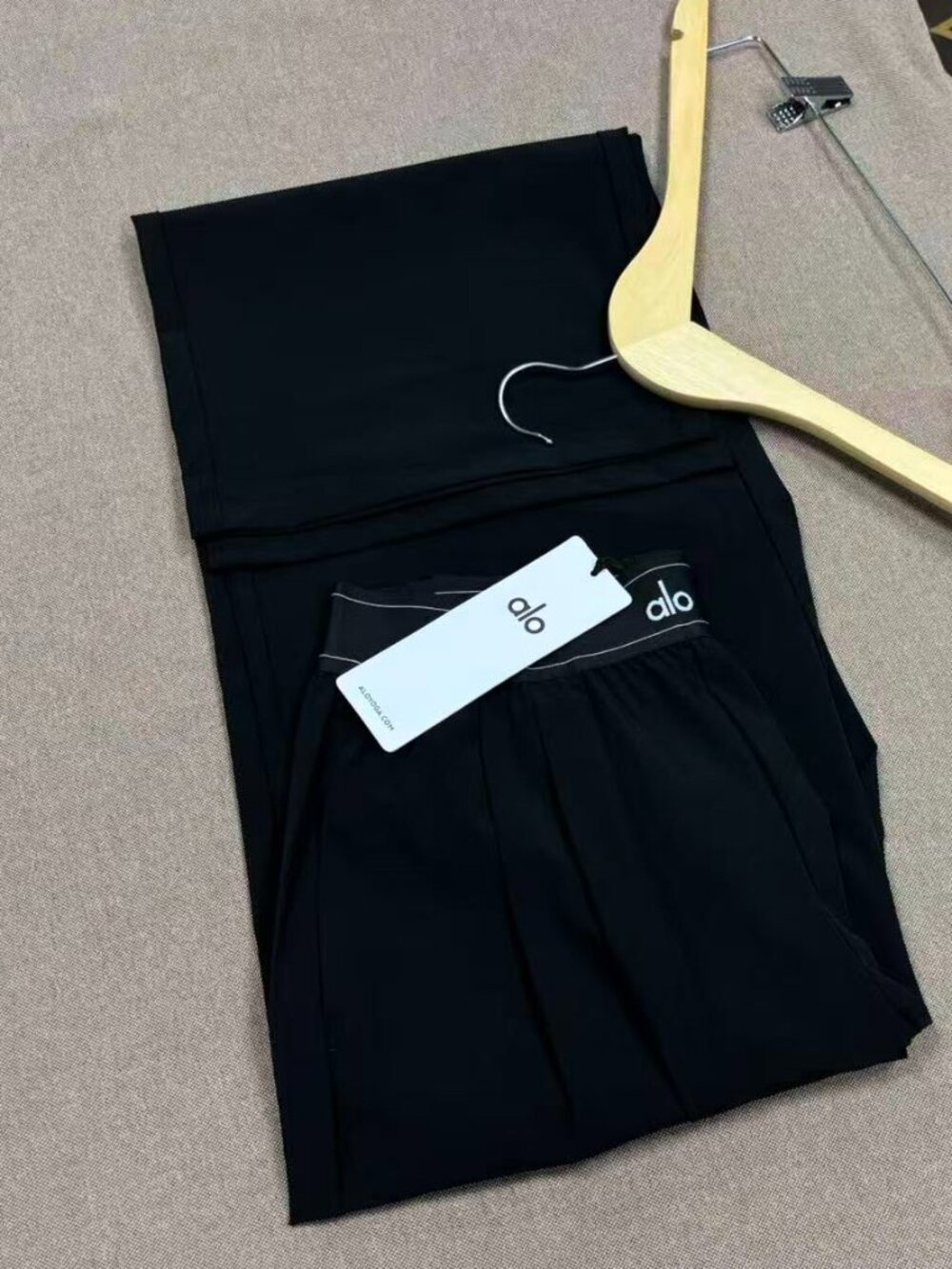 š¤Alo Yoga Suit Up Pants Black Regular Fit Loose Straight Leg Pants XXS/S/M size - Picture 6 of 12
